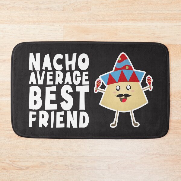 Item preview, Nacho Average Best Friend- Cute and Funny Nacho with Moustache Wearing Mexican Hat While Playing Maracas Illustrations Design designed and sold by NightGleam.