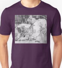 Lippizaner Grid Drawing Slim Fit T-Shirt