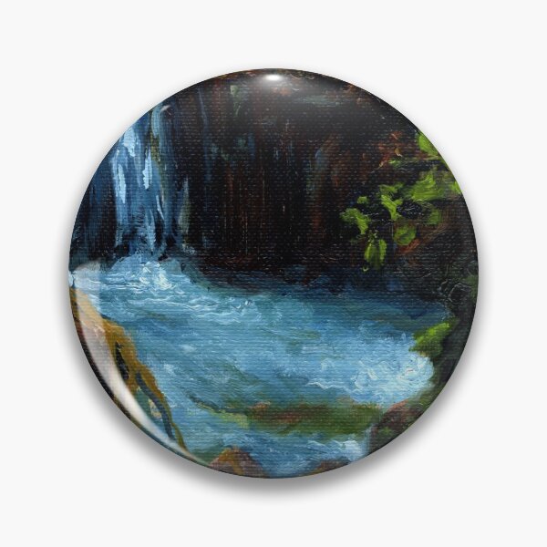 Item preview, Rich Jungle Waterfall | Original Oil Impressionism designed and sold by Andrew Gaia.