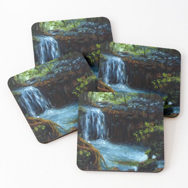 Item preview, Rich Jungle Waterfall | Original Oil Impressionism designed and sold by Andrew Gaia.