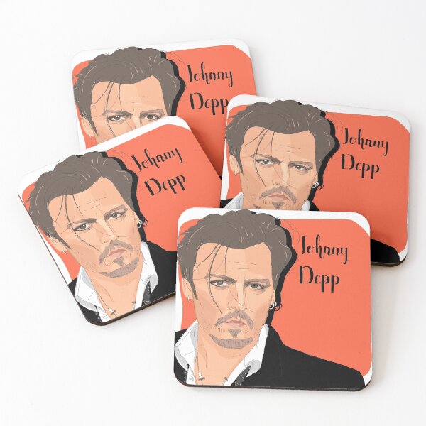 Item preview, Portrait of Johnny dep by maryamfeizichakab artwork on tee shirt coaster and more designed and sold by Maryam Feyzichakab.