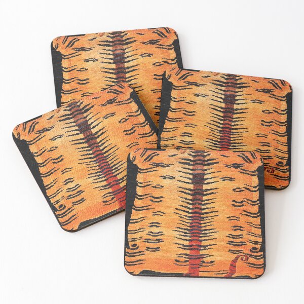 Item preview, Tibetan Antique Tiger Rug Print designed and sold by Vicky Brago-Mitchell®.