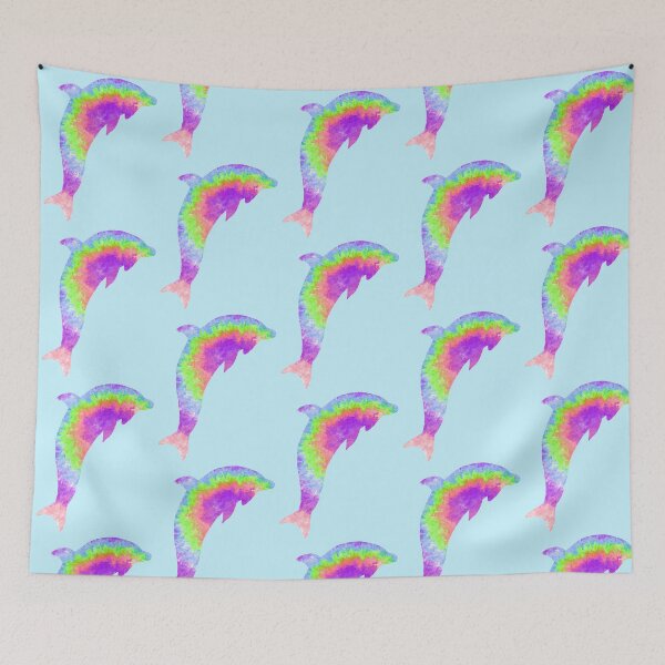 Item preview, Tie dye dolphin- tie dyed designed and sold by 1DaisyChainLane.