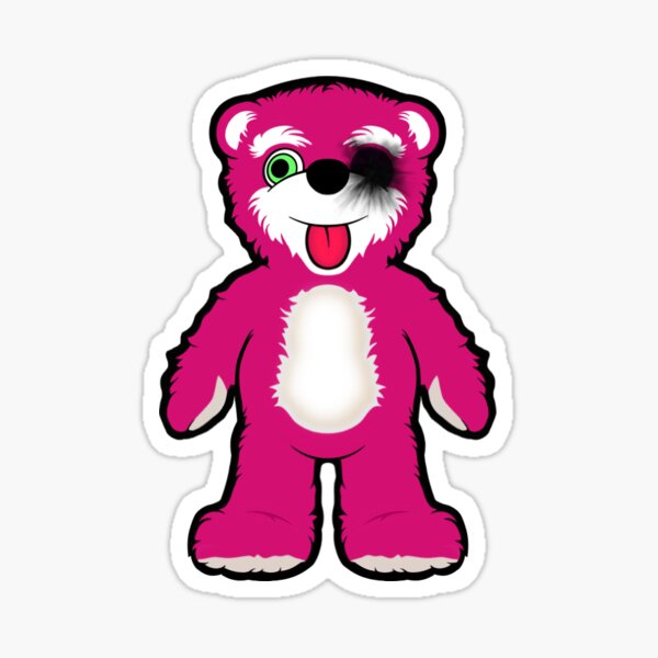Kids Pink Teddy Bear Decal - TenStickers