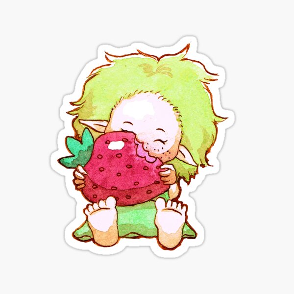 Wisp strawberry Sticker