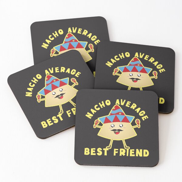 Item preview, Nacho Average Best Friend- Cute and Funny Nacho with Moustache Wearing Mexican Hat While Playing Maracas Illustrations Design designed and sold by NightGleam.
