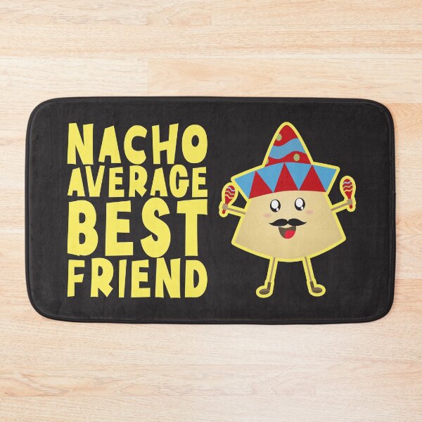 Item preview, Nacho Average Best Friend- Cute and Funny Nacho with Moustache Wearing Mexican Hat While Playing Maracas Illustrations Design designed and sold by NightGleam.