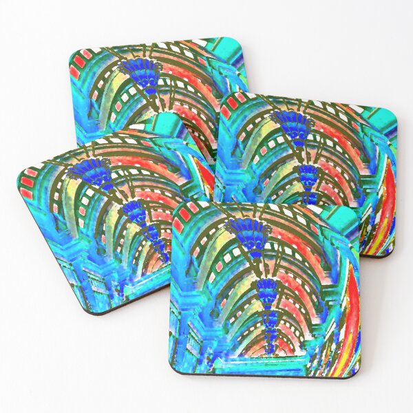 Item preview, Blue Turquoise & Red by Iritof designed and sold by iritof.