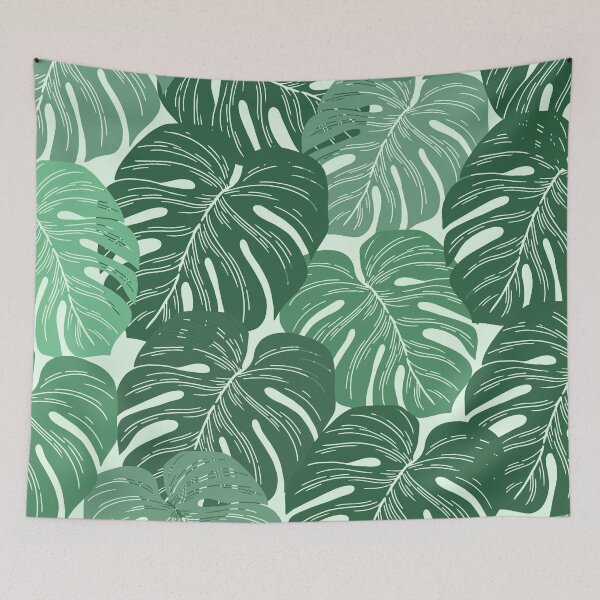 Item preview, A Bit of Swiss Cheese - Monstera Plant - Green Tropical Leaves designed and sold by PrettyInk.