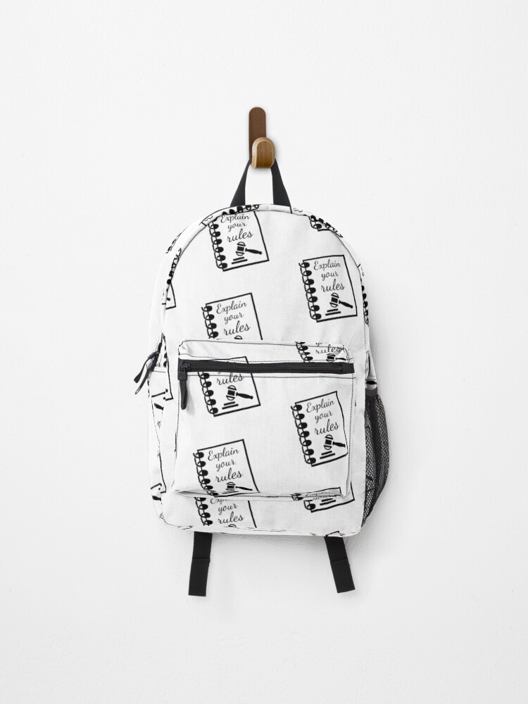 Thumbnail 1 of 3, Backpack, Explain your rules designed and sold by Caesar-store.