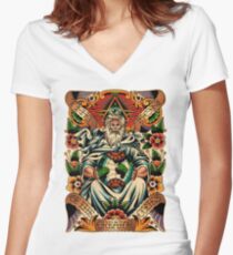 GOD II Women's Fitted V-Neck T-Shirt
