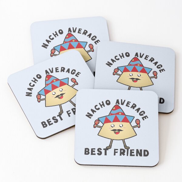 Item preview, Nacho Average Best Friend- Cute and Funny Nacho with Moustache Wearing Mexican Hat While Playing Maracas Illustrations Design designed and sold by NightGleam.