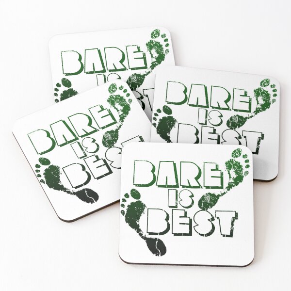 Item preview, Bare is Best Barefoot Naturist Nudist Lifestyle Slogan designed and sold by NaturistGifts.