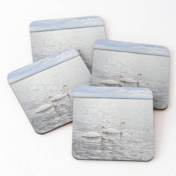 Item preview, Romantic couple of swans on the Baltic sea designed and sold by lena-maximova.