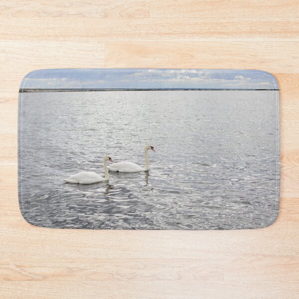 Item preview, Romantic couple of swans on the Baltic sea designed and sold by lena-maximova.