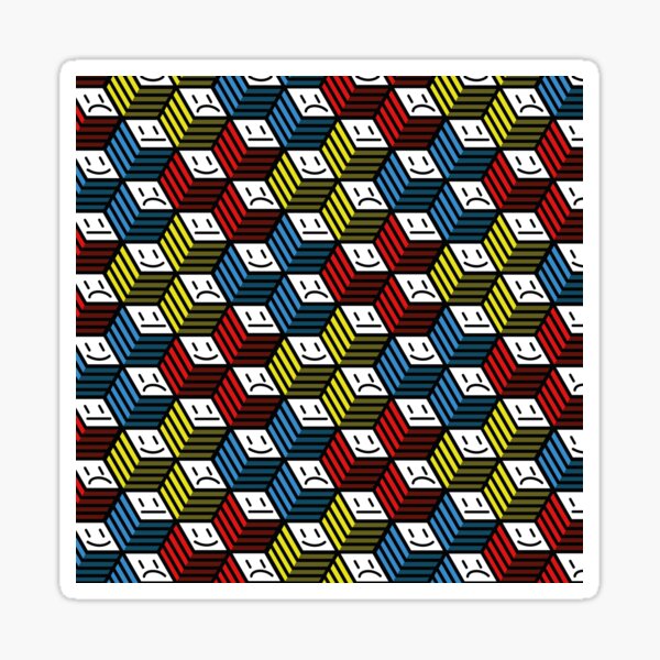 Quarantine Emotions pattern Sticker