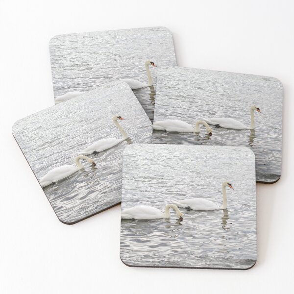 Item preview, Romantic couple of swans on the Baltic sea designed and sold by lena-maximova.