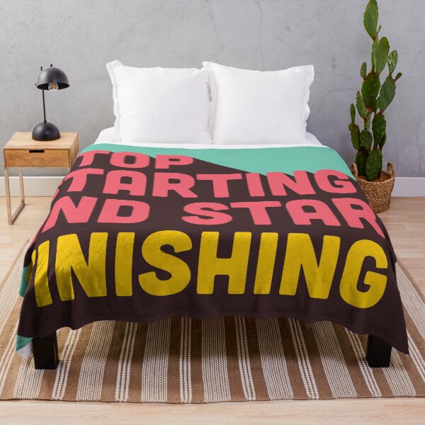 Item preview, Stop Starting and Start Finishing designed and sold by Tech-e-Tees.