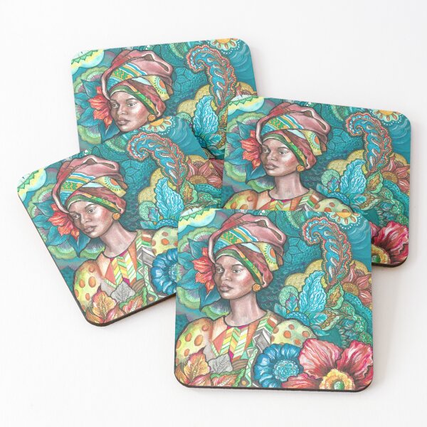 Item preview, African Woman in a Headdress designed and sold by FanitsaArt.