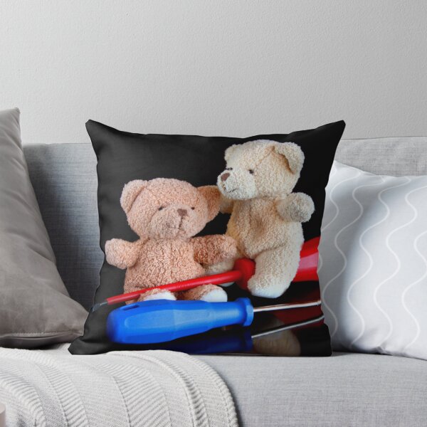 Item preview, Bear's Workman Pillow designed and sold by SmoothBreeze7 | Liz Collet Photography.