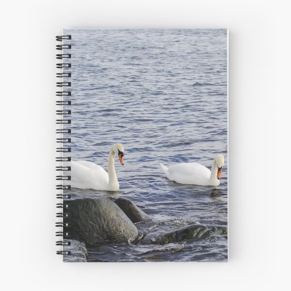 Item preview, Romantic couple of swans on the Baltic sea designed and sold by lena-maximova.