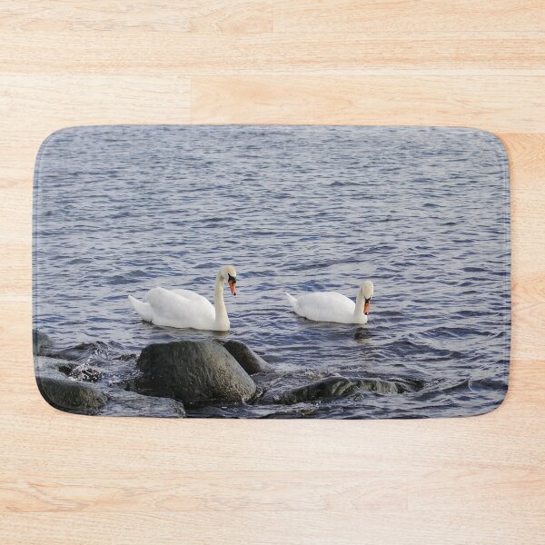 Item preview, Romantic couple of swans on the Baltic sea designed and sold by lena-maximova.