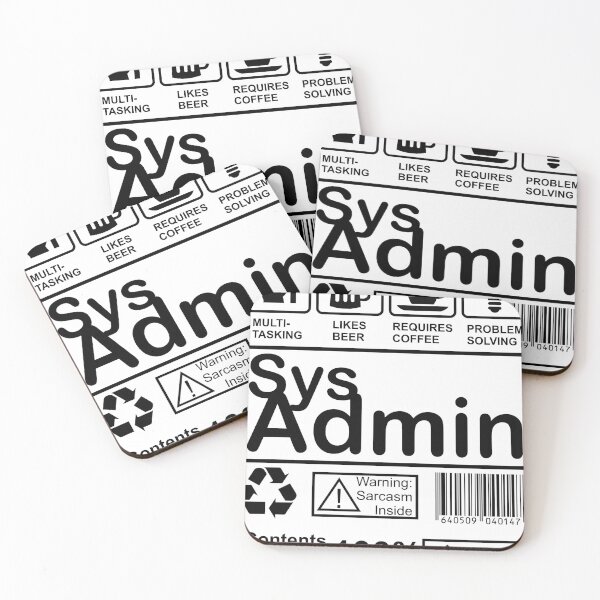 Item preview, Sysadmin label designed and sold by VeryBadTaste.