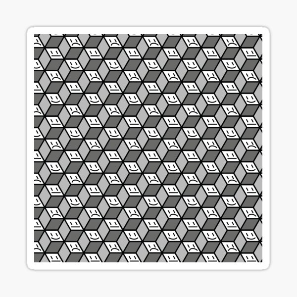 Monochrome Quarantine Emotions pattern Sticker
