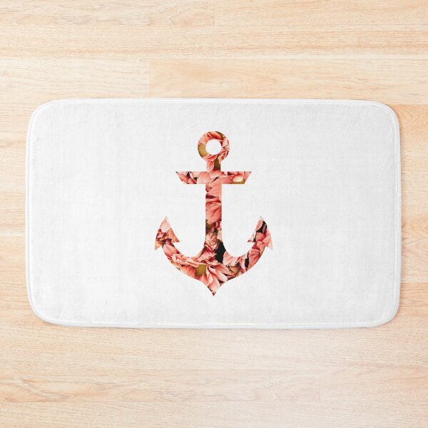 Item preview, Pink Floral Bouquet Nautical Anchor designed and sold by Passion-For-Sea.