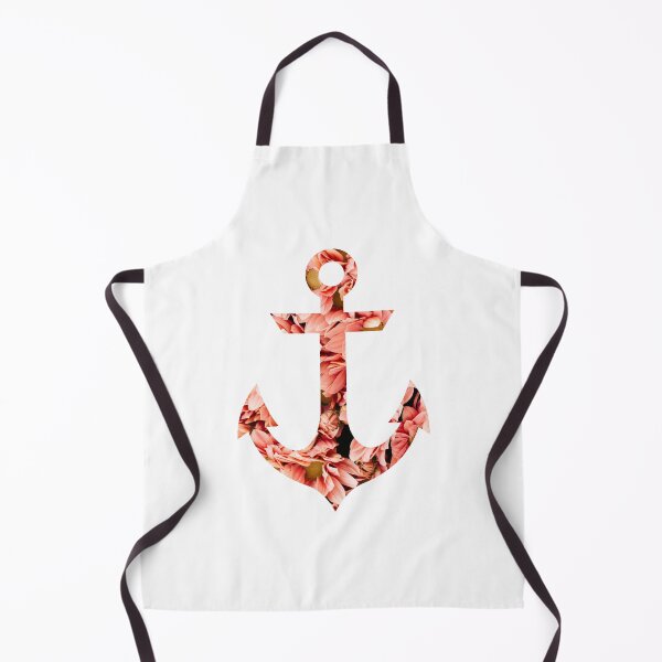 Item preview, Pink Floral Bouquet Nautical Anchor designed and sold by Passion-For-Sea.