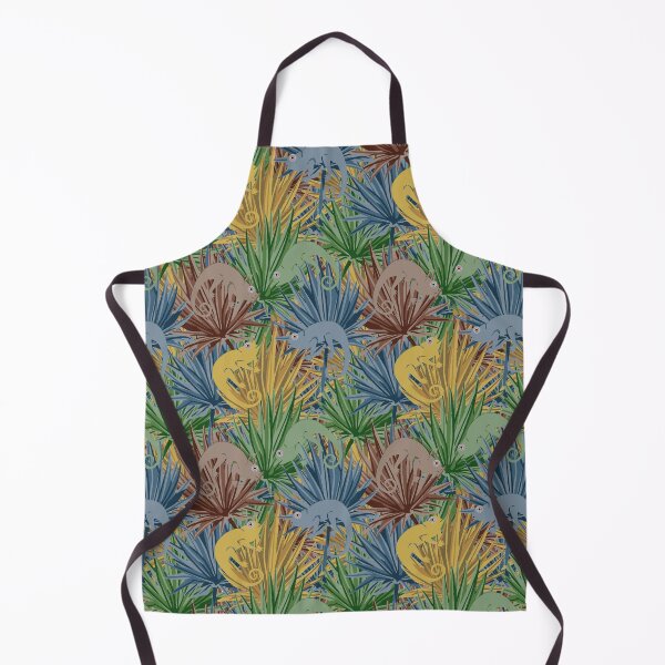 Item preview, Hiding Chameleons and Palm Leaf Pattern - Vintage Theme - Tropical Paradise designed and sold by Sajuade.