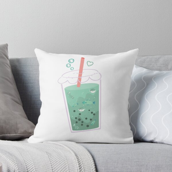 Item preview, Boba Tea Fish Ocean - Trouts and Puffers (Blowfish) in a Cup of Tea,Pearlmilktea,Betta fish designed and sold by Freefay.