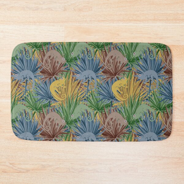Item preview, Hiding Chameleons and Palm Leaf Pattern - Vintage Theme - Tropical Paradise designed and sold by Sajuade.