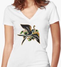 Swallow SC Women's Fitted V-Neck T-Shirt