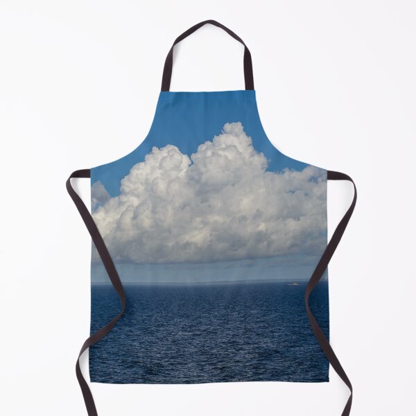 Item preview, White cumulus clouds in sky over blue Baltic sea designed and sold by lena-maximova.