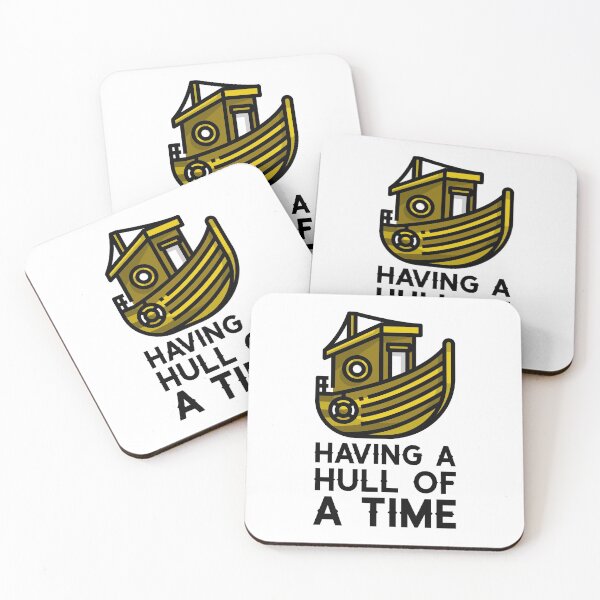 Item preview,  Sailing Pun Having A Hull of a Time Summer SecoBoating Design designed and sold by randomtdesigns.