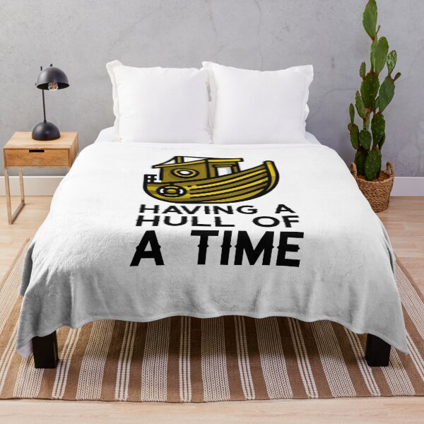 Item preview, Sailing Pun Having A Hull of a Time Summer SecoBoating Design designed and sold by randomtdesigns.