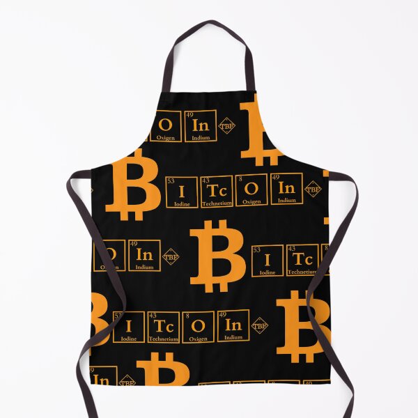 Item preview, Bitcoin Logo repeat chemistry Symbols designed and sold by Rebecca Blossom.