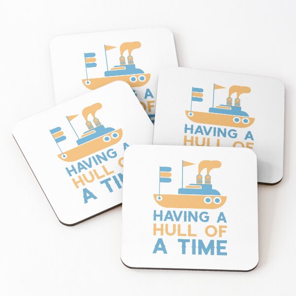 Item preview,  Sailing Pun Having A Hull of a Time Summer Alternate Boating Design designed and sold by randomtdesigns.