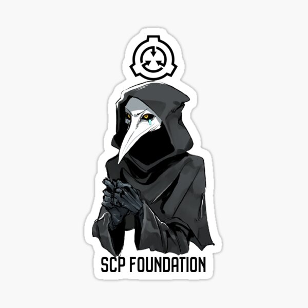 scp 049 and scp 035 holding roses corrupt version Sticker for