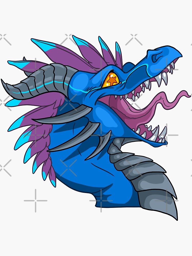 Thumbnail 3 of 3, Sticker, Happy shiny dragon designed and sold by LeundraArt.