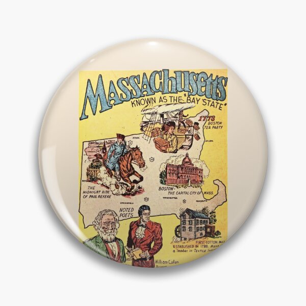 Artikelvorschau, Massachusetts Vintage Poster entworfen und verkauft von RosarioDesigns.