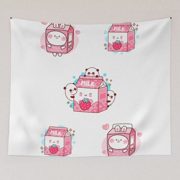 Item preview, Japanese Aesthetics Kawaii Strawberry Milk Shake designed and sold by chulitad.