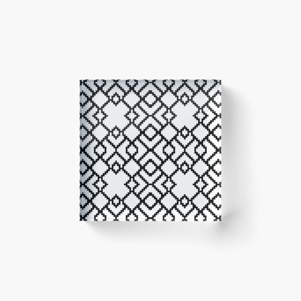 Geometric Abstraction Decorative Pattern Acrylic Block