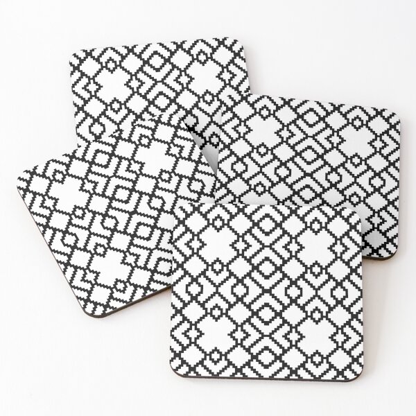 Geometric Abstraction Decorative Pattern Coasters (Set of 4)