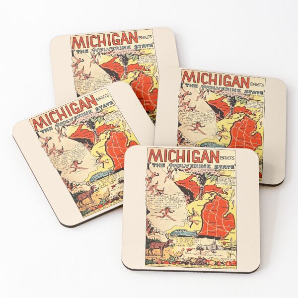 Item preview, Michigan Vintage Poster designed and sold by RosarioDesigns.