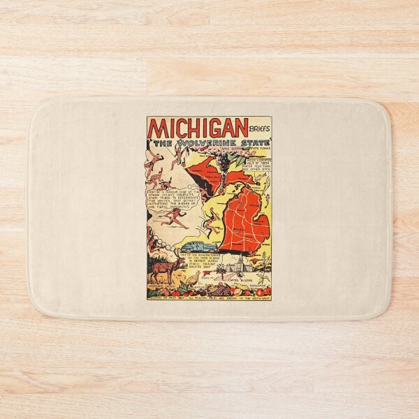 Item preview, Michigan Vintage Poster designed and sold by RosarioDesigns.