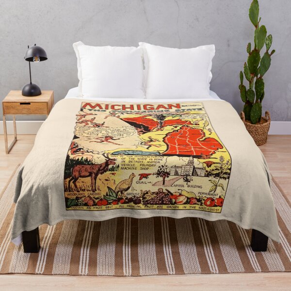 Item preview, Michigan Vintage Poster designed and sold by RosarioDesigns.