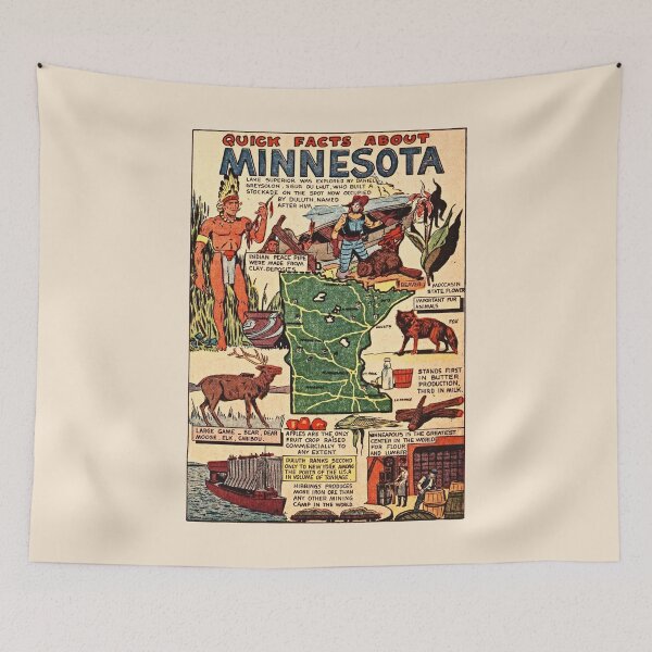 Item preview, Minnesota Vintage Poster designed and sold by RosarioDesigns.