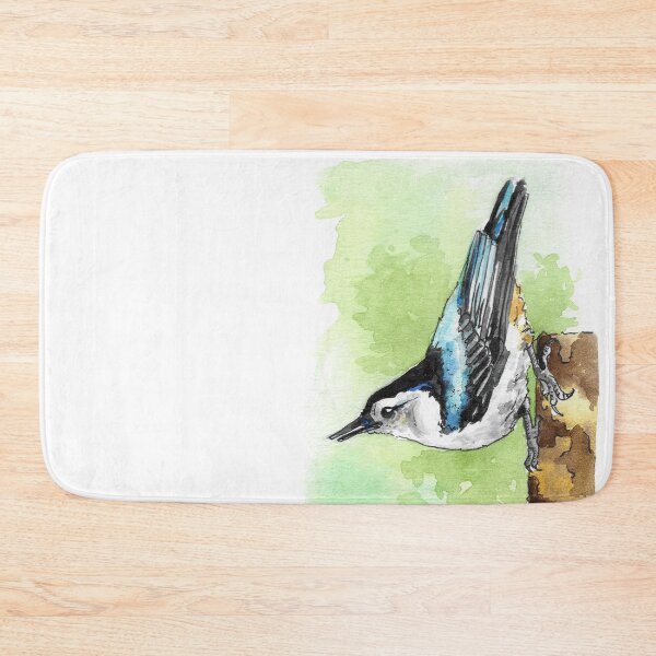Item preview, Watercolor White-Breasted Nuthatch designed and sold by BlackGoatPrints.